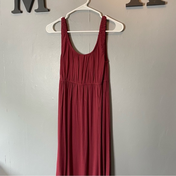 Old navy Burgundy Sleeveless midi Dress size small - Picture 7 of 10